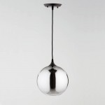 Hanging Lamp With Lampshade 24X28 Glass Grey With Bulb