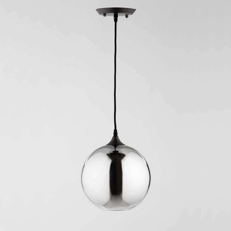 Hanging Lamp With Lampshade 24X28 Glass Grey With Bulb - image 53863