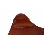 A removable headrest for Italian leather armchair BUTTERFLY (chocolate brown)