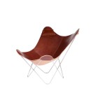 A removable headrest for Italian leather armchair BUTTERFLY (chocolate brown)