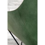 Silla de mariposa de cuero italiano PAMPA MARIPOSA pie cromado (verde)