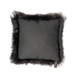 Sheepskin cushion, iceland short hair (black)