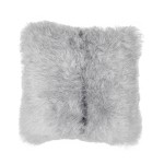 Sheepskin cushion, iceland short hairs (white, grey)