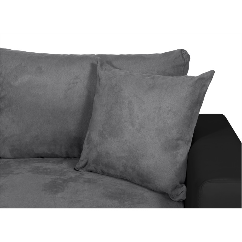 Sofa bed 6 places fabric PU microfiber Niche on the left KATIA Grey, black - image 54458