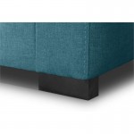 Sofa bed 3 places fabric Mattress 140 cm NOELISE Blue duck
