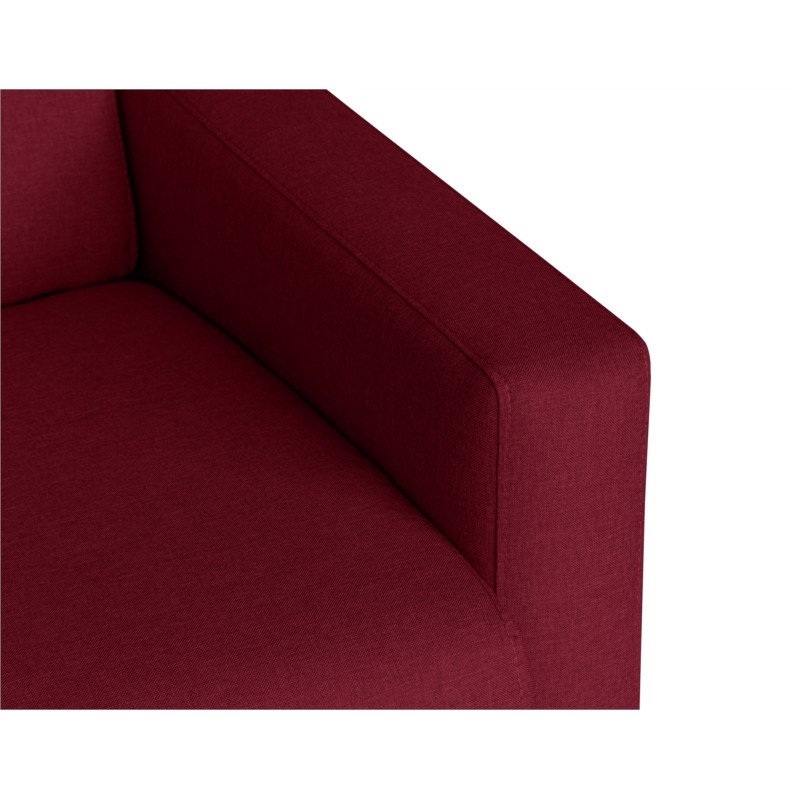 Sofa bed 3 places fabric Mattress 140 cm NOELISE Bordeaux - image 54545