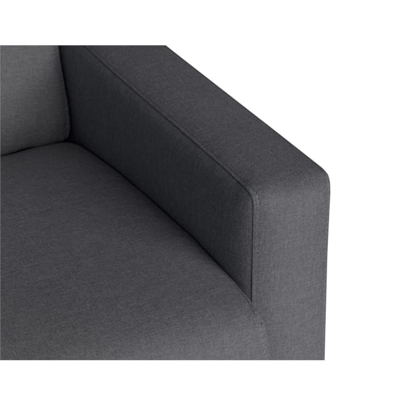 Sofa bed 3 places fabric Mattress 140 cm NOELISE Dark grey - image 54575