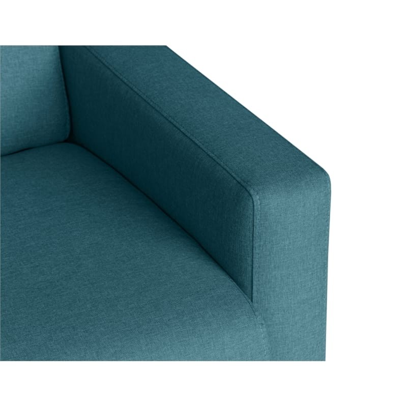 Sofá cama 3 plazas tela Colchón 160 cm NOELISE Pato azul - image 54612