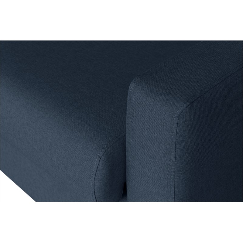 Divano letto 3 posti in tessuto Materasso 160 cm NOELISE Blu scuro - image 54623