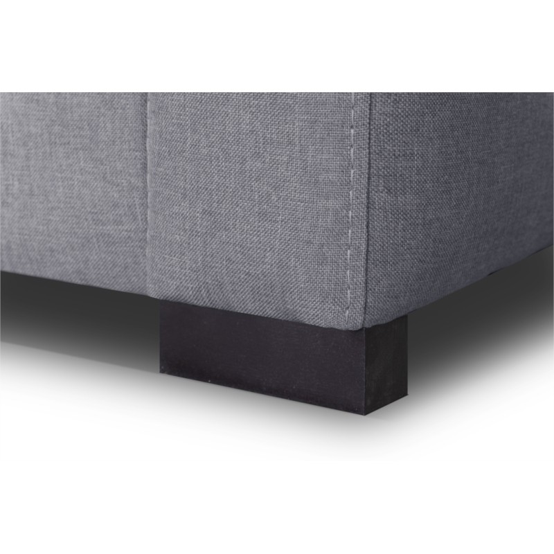 Sofa bed 3 places fabric Mattress 160 cm NOELISE Light grey - image 54650