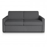 Sofa bed 3 places fabric Mattress 160 cm NOELISE Dark grey