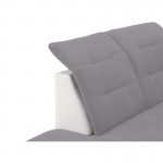 Convertible corner sofa 4 places Left angle DIMITRY Grey, white