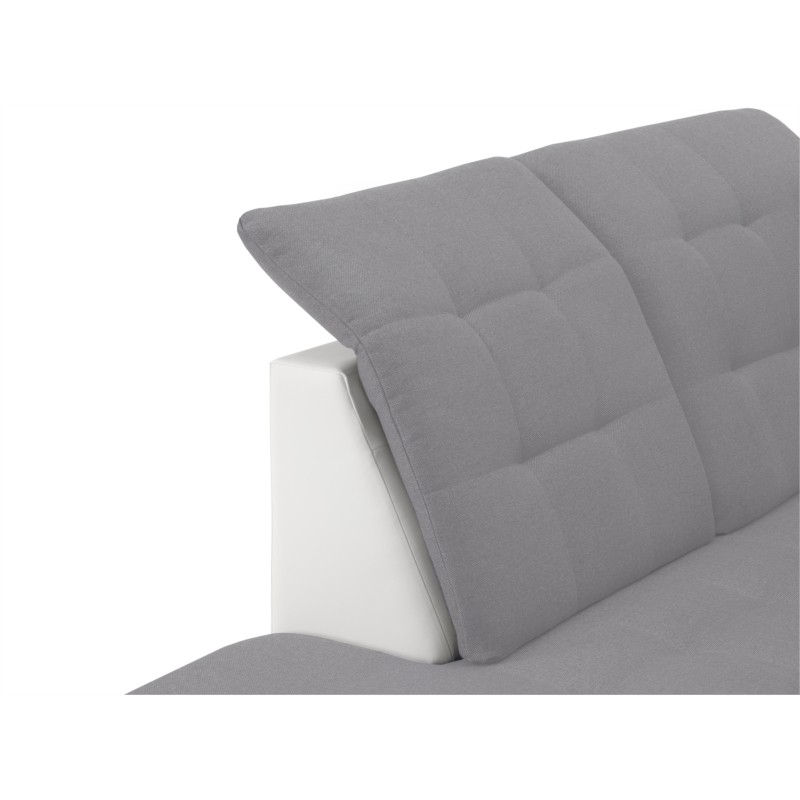 Convertible corner sofa 4 places Left angle DIMITRY Grey, white - image 54707