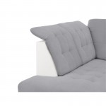 Convertible corner sofa 6 places Left angle DIMITRYPLUS Grey, white