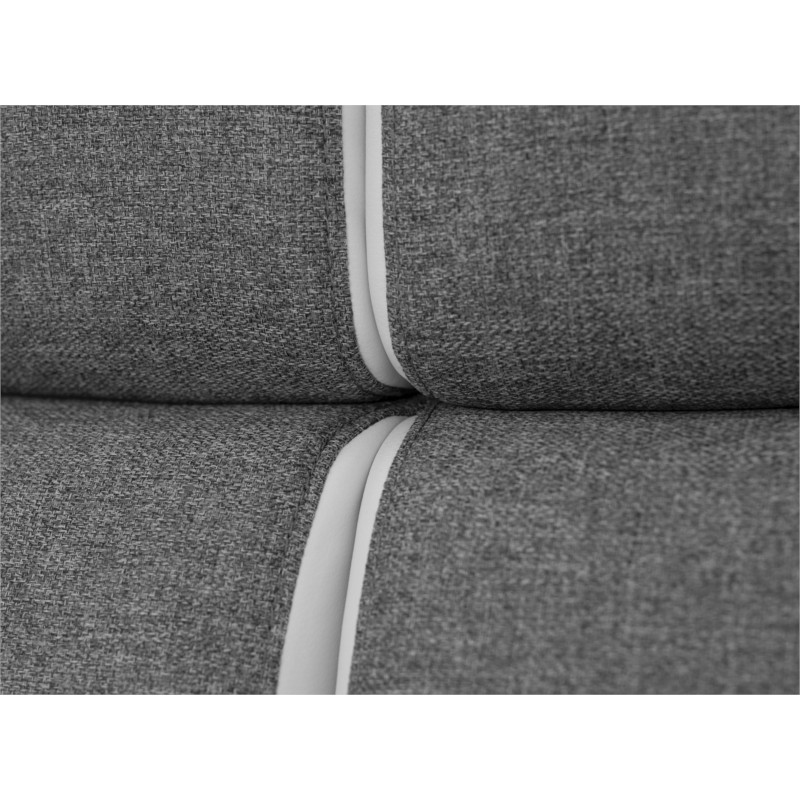Corner sofa convertible 3 places headrest PU fabric ALI Grey, white - image 54907