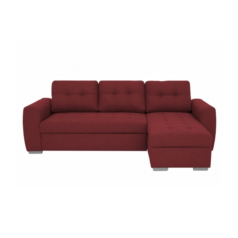 Convertible corner sofa 3 places fabric DONIA Bordeaux - image 54988