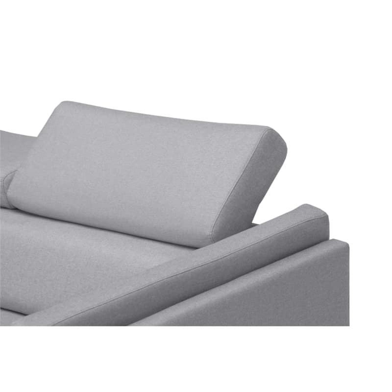 Corner sofa 4 places fabric feet metal Left Angle LULU Light grey - image 55015