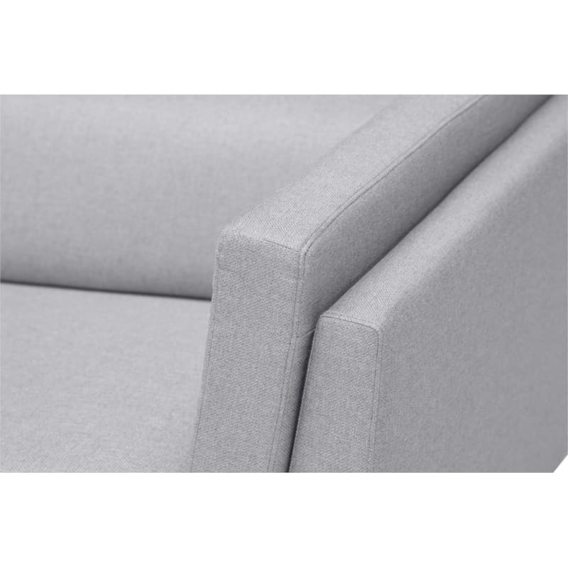 Canapé d'angle 4 places tissu pieds métal Angle Gauche LULU Gris clair - image 55016