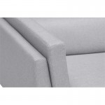 Canapé d'angle 4 places tissu pieds métal Angle Droit LULU Gris clair