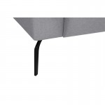 Corner sofa 4 places fabric feet metal Right Angle LULU Light grey