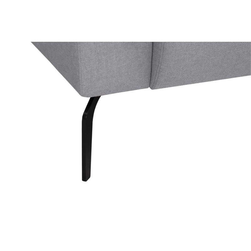 Canapé d'angle 4 places tissu pieds métal Angle Droit LULU Gris clair - image 55035