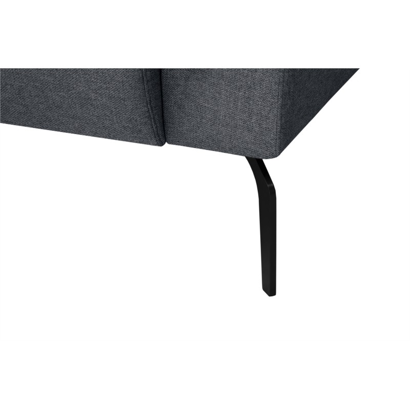 Corner sofa 4 places fabric feet metal Left Angle LULU Dark grey - image 55039