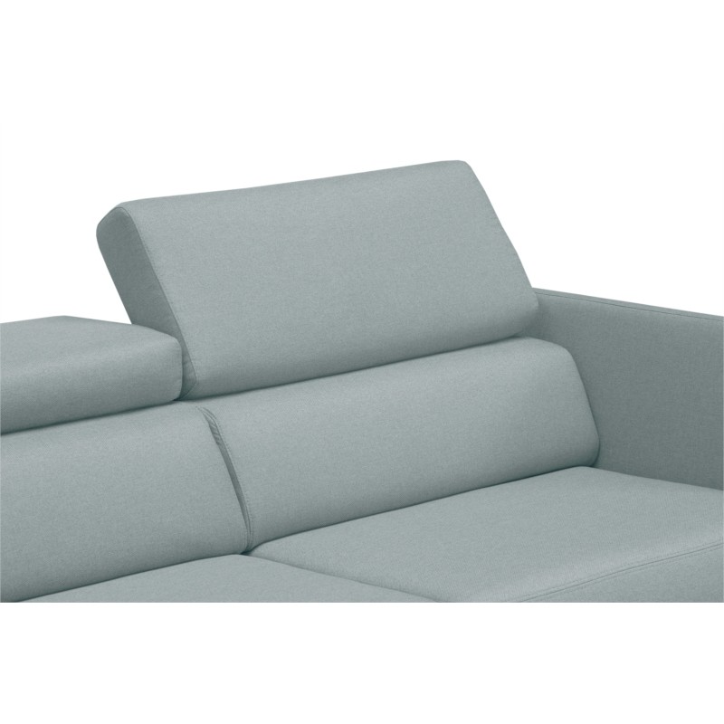 Corner sofa 4 places fabric feet metal Angle Left LULU Blue celadon - image 55057