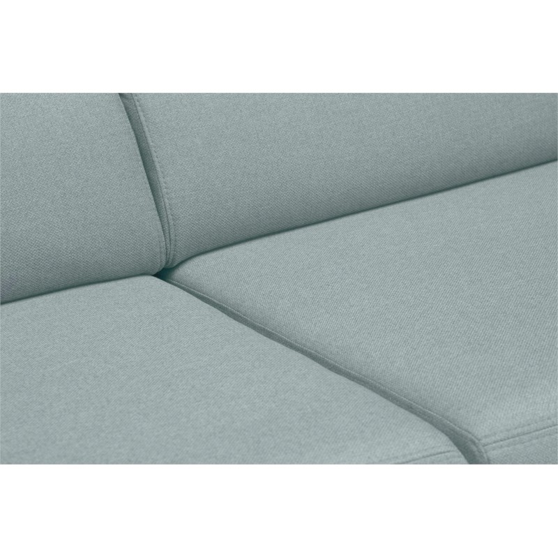 Sofá de esquina 4 coloca patas de tela metal Ángulo izquierda LULU Azul celadón - image 55060