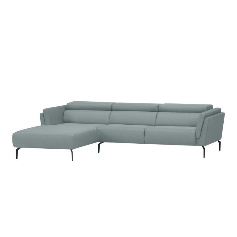 Corner sofa 4 places fabric feet metal Angle Left LULU Blue celadon - image 55067