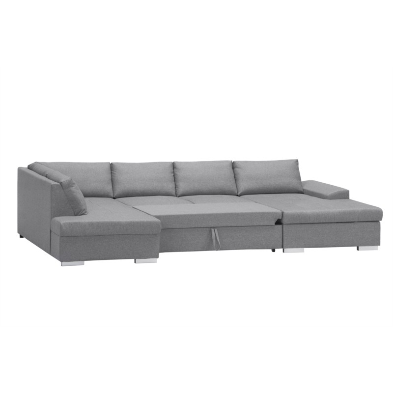 Convertible corner sofa 5 seats fabric Left Corner ARIA Light grey - image 55157