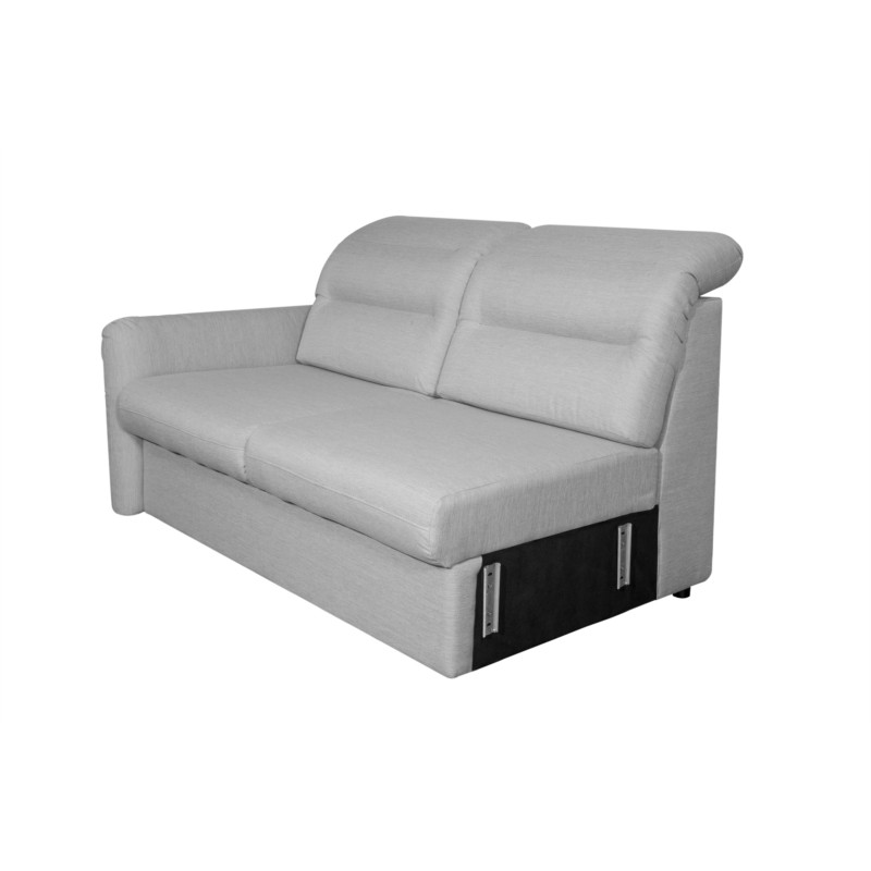 Modular corner sofa convertible 5 places fabric ADRIATIK Light grey - image 55185