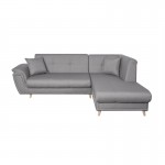 Corner sofa convertible 5 places fabric feet wood Angle Right FORTY Grey