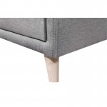 Corner sofa convertible 5 places fabric feet wood Angle Right FORTY Grey