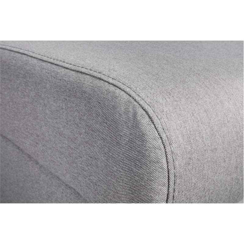 Convertible corner sofa 5 places fabric feet wood Left angle FORTY Grey - image 55246