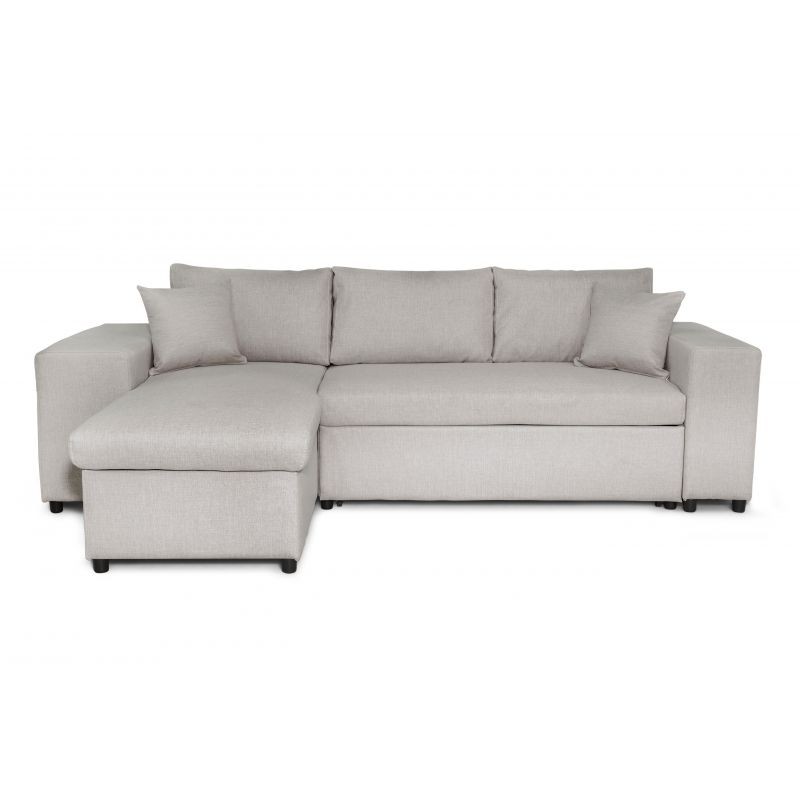 El sofá de esquina 3 coloca el puf de tela en el estante derecho a la izquierda ADRIEN (Natural) - image 55521