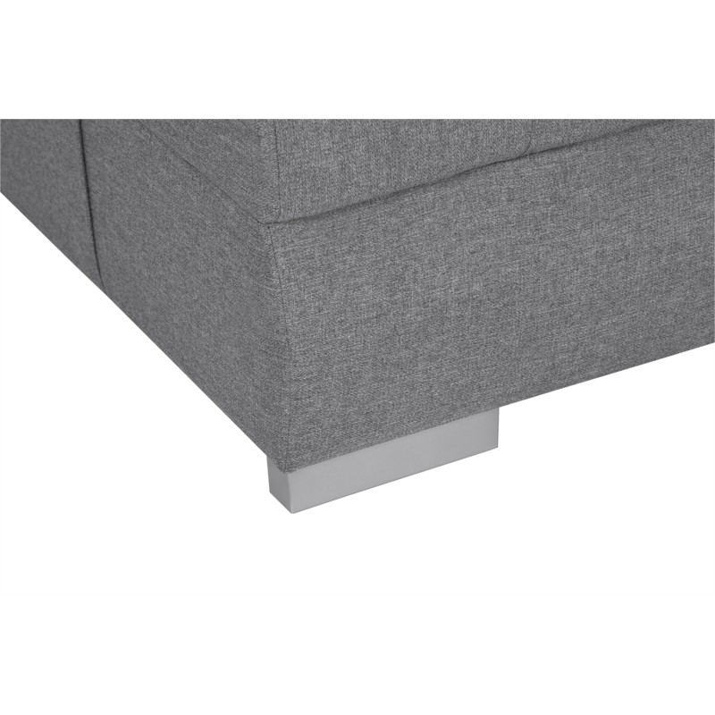Convertible corner sofa 6 places fabric Left Angle WIDE (Light grey) - image 55747
