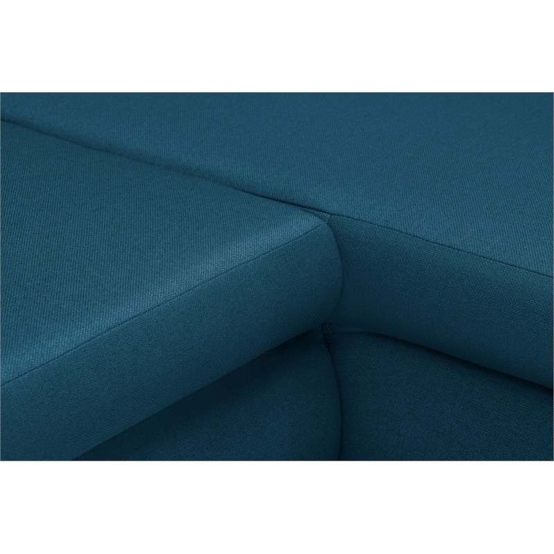Canapé d'angle convertible 5 places tissu Angle Droit CHAPUIS (Bleu pétrole) - image 55773