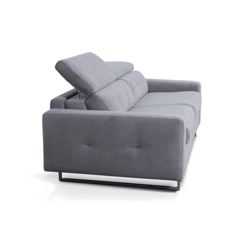 Sofa bed 3 places fabric MINA (Light grey) - image 55861