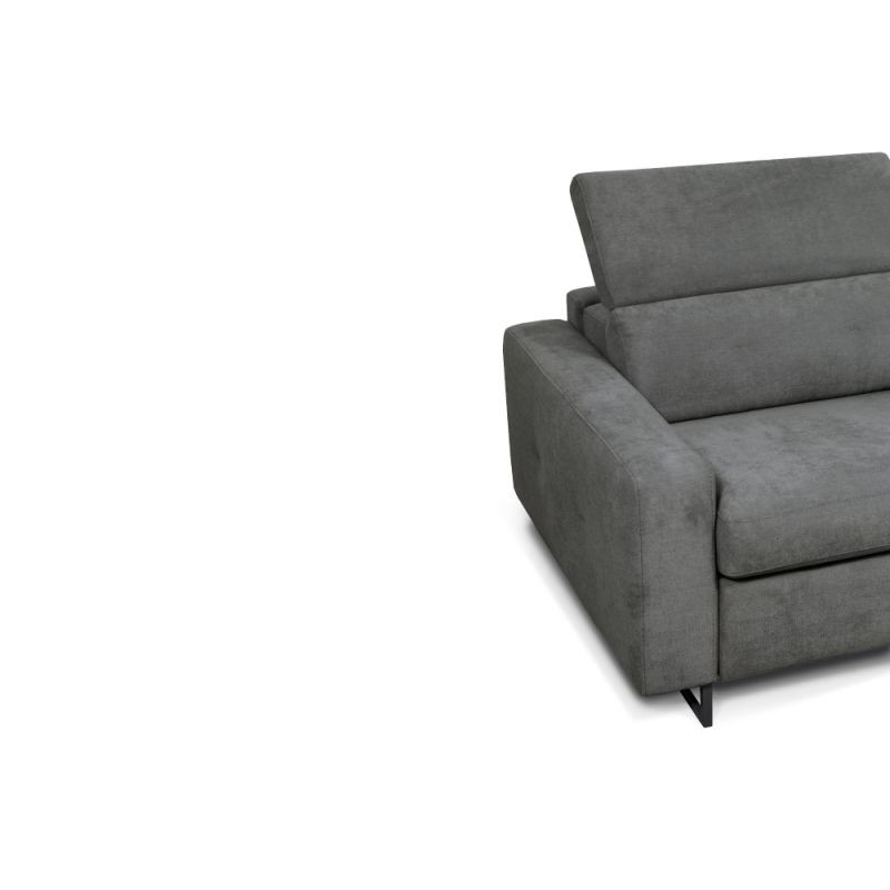 Sofa bed 3 places fabric MINA (Dark grey) - image 55868