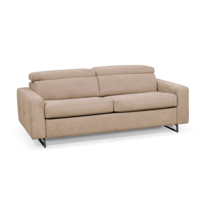 Sofa bed 3 places fabric MINA (Beige) - image 55878