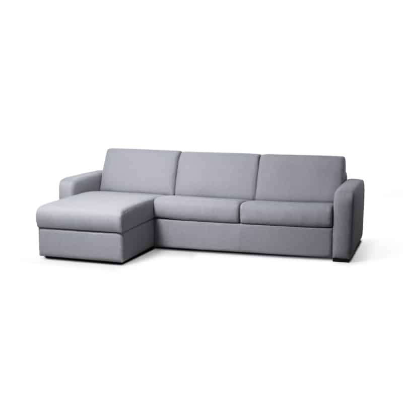 Convertible corner sofa 3 places fabric Left Angle LANDIN (Light grey) - image 55890
