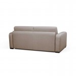 Sofa bed 3 places fabric Mattress 160 cm LANDIN (Beige)
