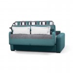  Sofa bed 3 places fabric Mattress 160 cm LANDIN (Duck blue)