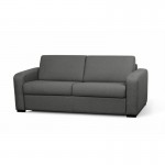  Sofa bed 3 places fabric Mattress 160 cm LANDIN (Dark grey)