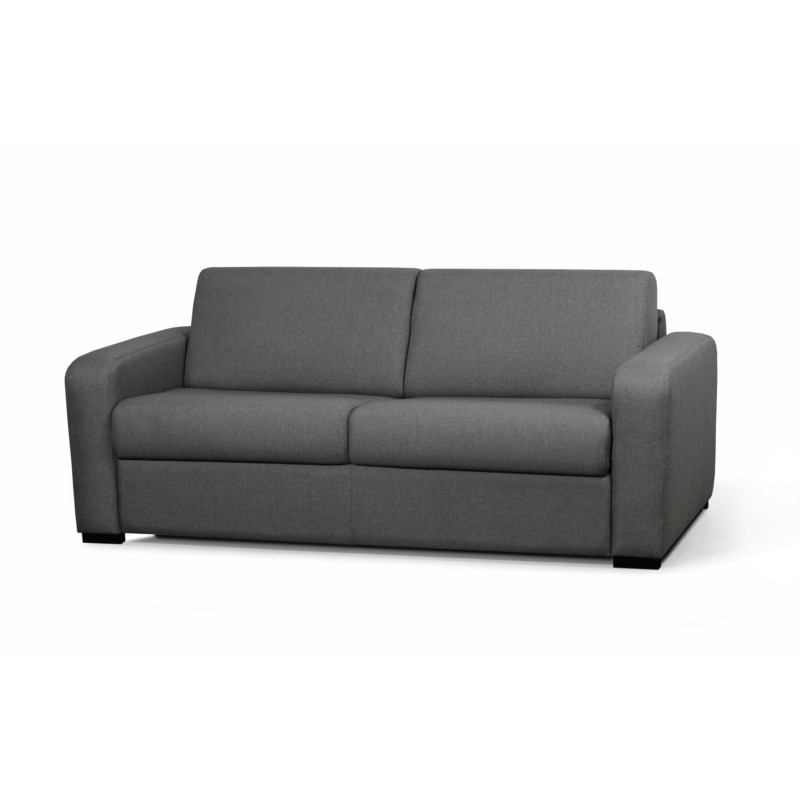  Sofa bed 3 places fabric Mattress 160 cm LANDIN (Dark grey) - image 55962