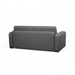  Sofa bed 3 places fabric Mattress 160 cm LANDIN (Dark grey)