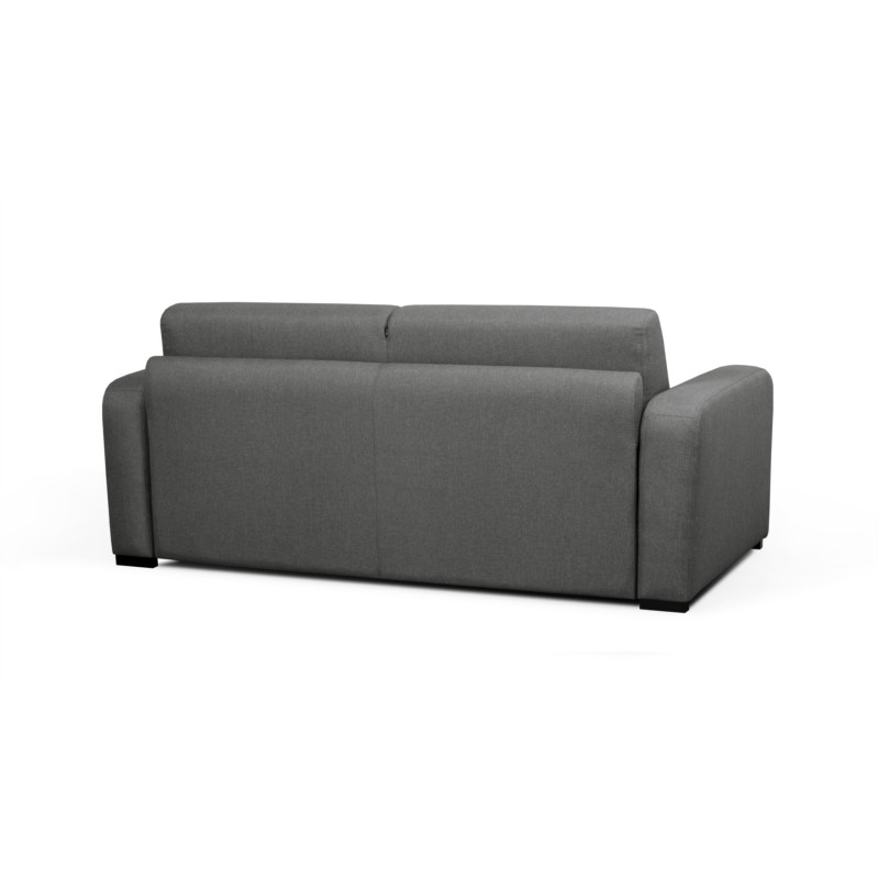  Sofa bed 3 places fabric Mattress 160 cm LANDIN (Dark grey) - image 55963