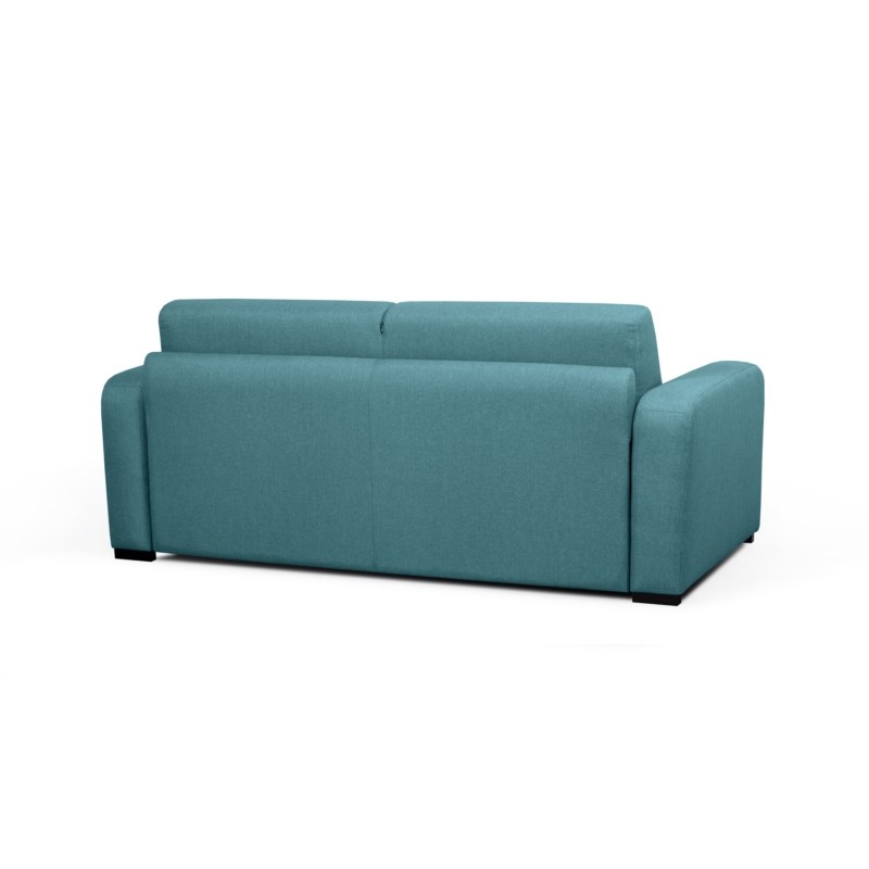 Sofa bed 3 places fabric Mattress 140 cm LANDIN (Duck blue) - image 55995