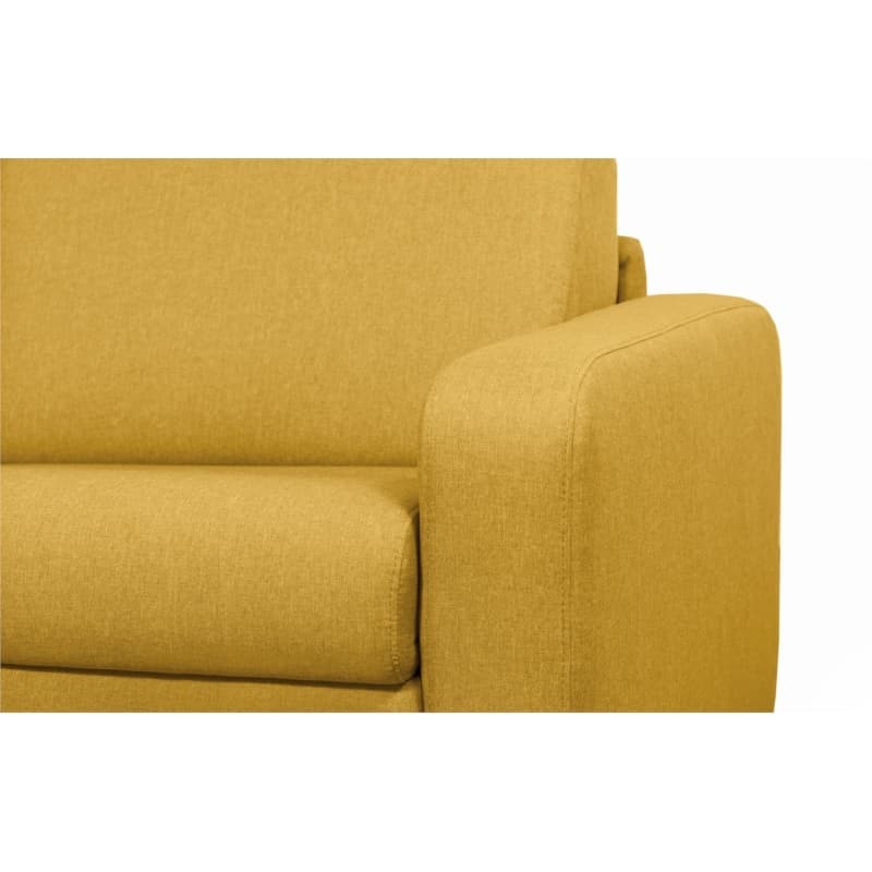 Sofa bed 3 places fabric Mattress 140 cm LANDIN (Yellow) - image 56039