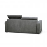 Sofa bed 3 places head fabric CAROLE (Dark grey)